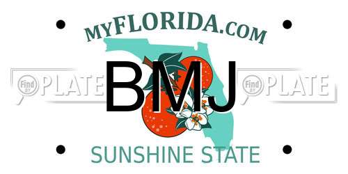 BMJ Florida License Plate