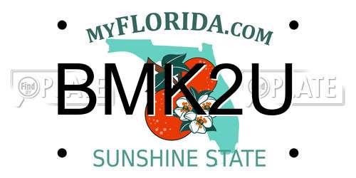 BMK2U Florida License Plate