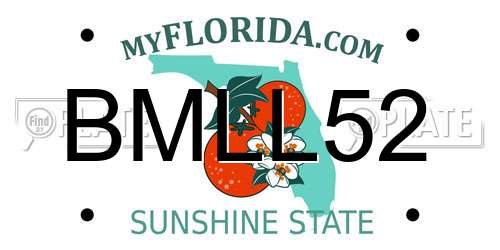 BMLL52 Florida License Plate
