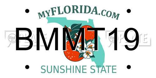 BMMT19 Florida License Plate