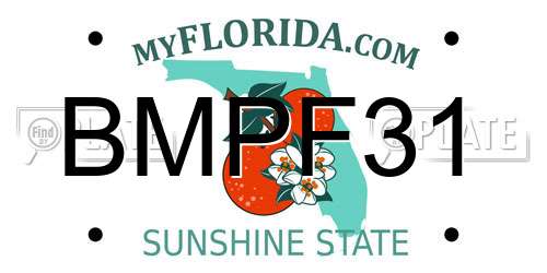 BMPF31 Florida License Plate