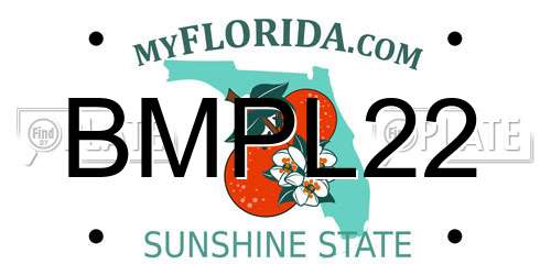 BMPL22 Florida License Plate