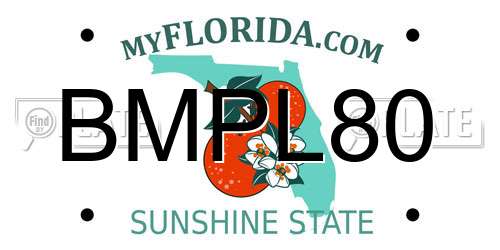 BMPL80 Florida License Plate