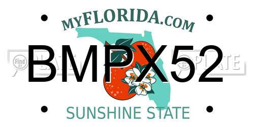 BMPX52 Florida License Plate