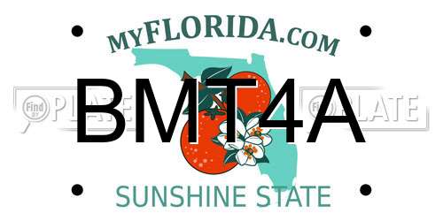 BMT4A Florida License Plate