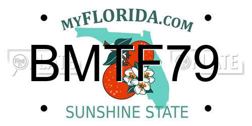 BMTF79 Florida License Plate