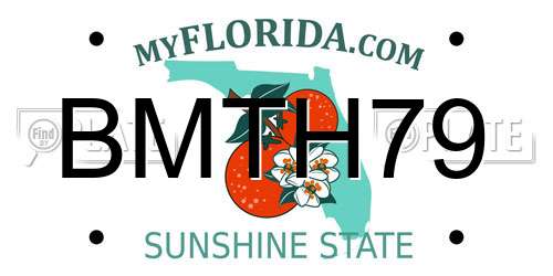 BMTH79 Florida License Plate