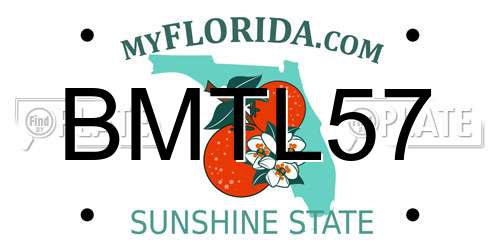 BMTL57 Florida License Plate