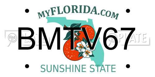 BMTV67 Florida License Plate