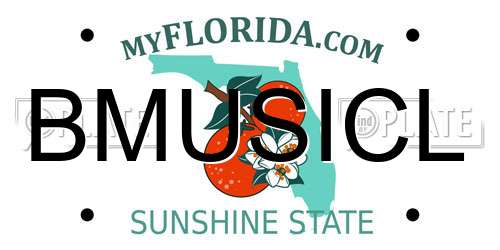 BMUSICL Florida License Plate