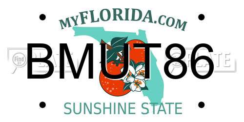 BMUT86 Florida License Plate