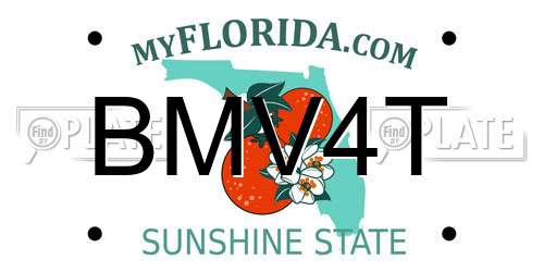 BMV4T Florida License Plate