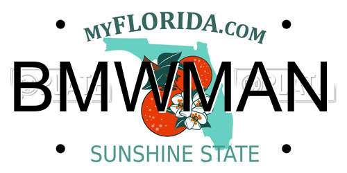 BMWMAN Florida License Plate
