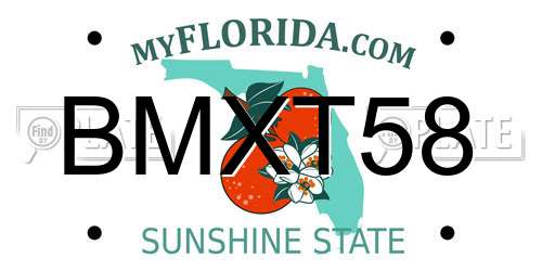 BMXT58 Florida License Plate