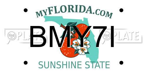 BMY7I Florida License Plate