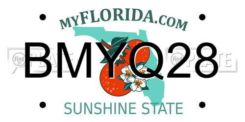BMYQ28 Florida License Plate