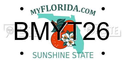BMYT26 Florida License Plate