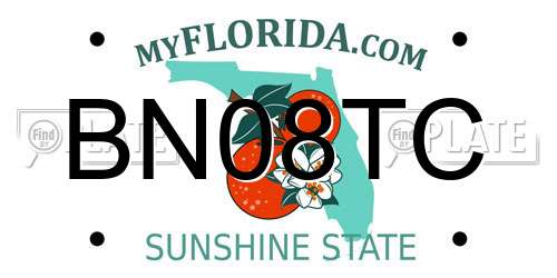 BN08TC Florida License Plate