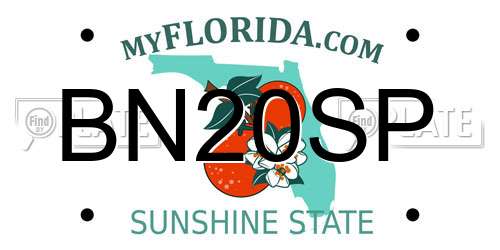 BN20SP Florida License Plate