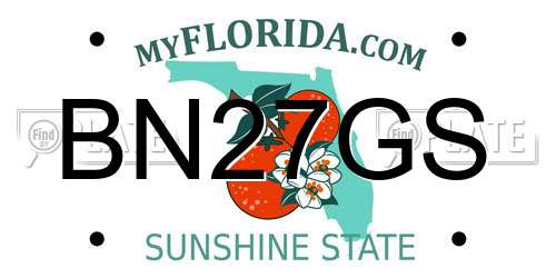 BN27GS Florida License Plate