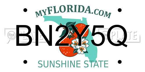 BN2Y5Q Florida License Plate