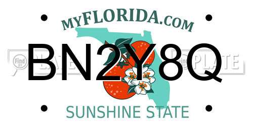 BN2Y8Q Florida License Plate