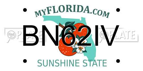 BN62IV Florida License Plate