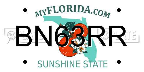 BN63RR Florida License Plate
