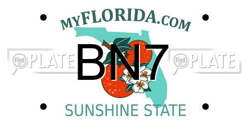 BN7 Florida License Plate
