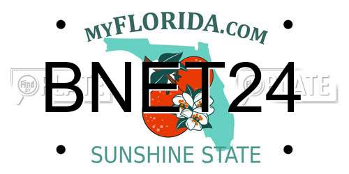 BNET24 Florida License Plate