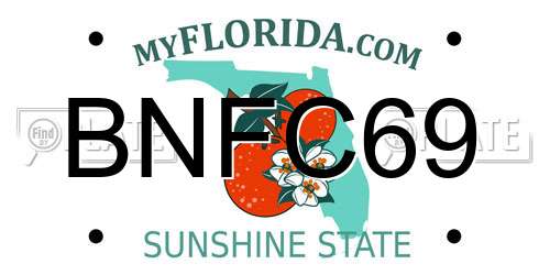 BNFC69 Florida License Plate