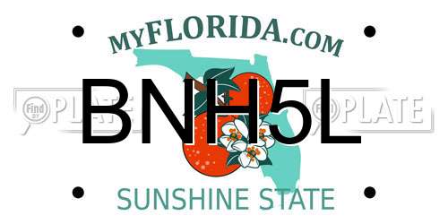 BNH5L Florida License Plate