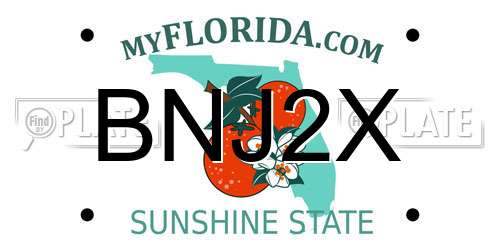 BNJ2X Florida License Plate