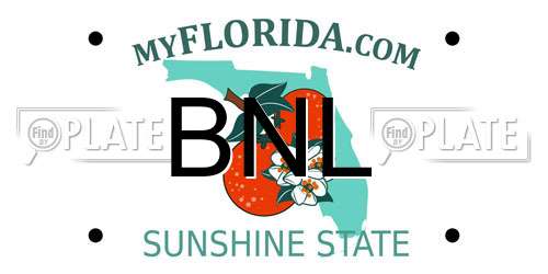 BNL Florida License Plate