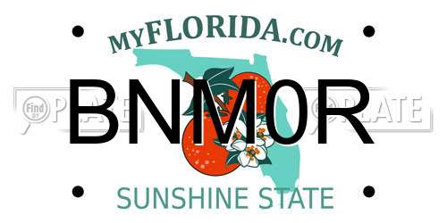 BNM0R Florida License Plate