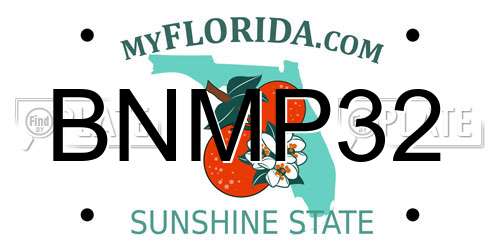 BNMP32 Florida License Plate