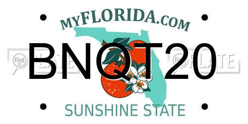 BNQT20 Florida License Plate
