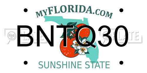 BNTQ30 Florida License Plate