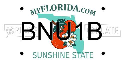 BNU1B Florida License Plate