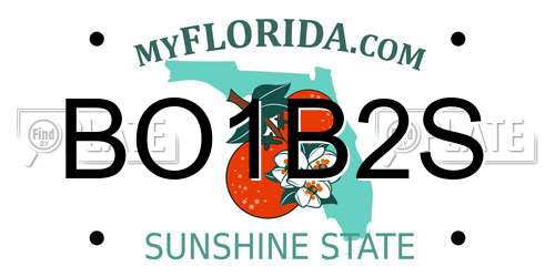 BO1B2S Florida License Plate