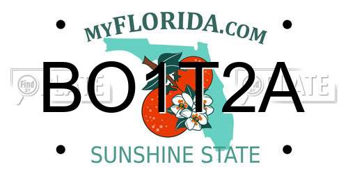 BO1T2A Florida License Plate