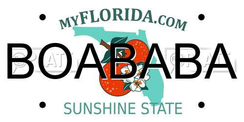 BOABABA Florida License Plate