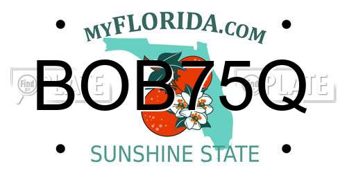 BOB75Q Florida License Plate