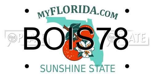 BOIS78 Florida License Plate