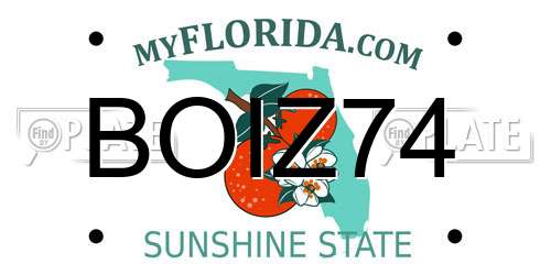 BOIZ74 Florida License Plate