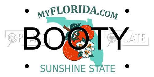 BOOTY Florida License Plate