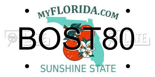 BOST80 Florida License Plate