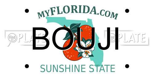 BOUJI Florida License Plate