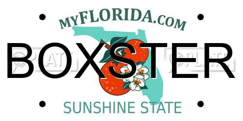 BOXSTER Florida License Plate