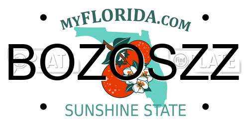 BOZOSZZ Florida License Plate